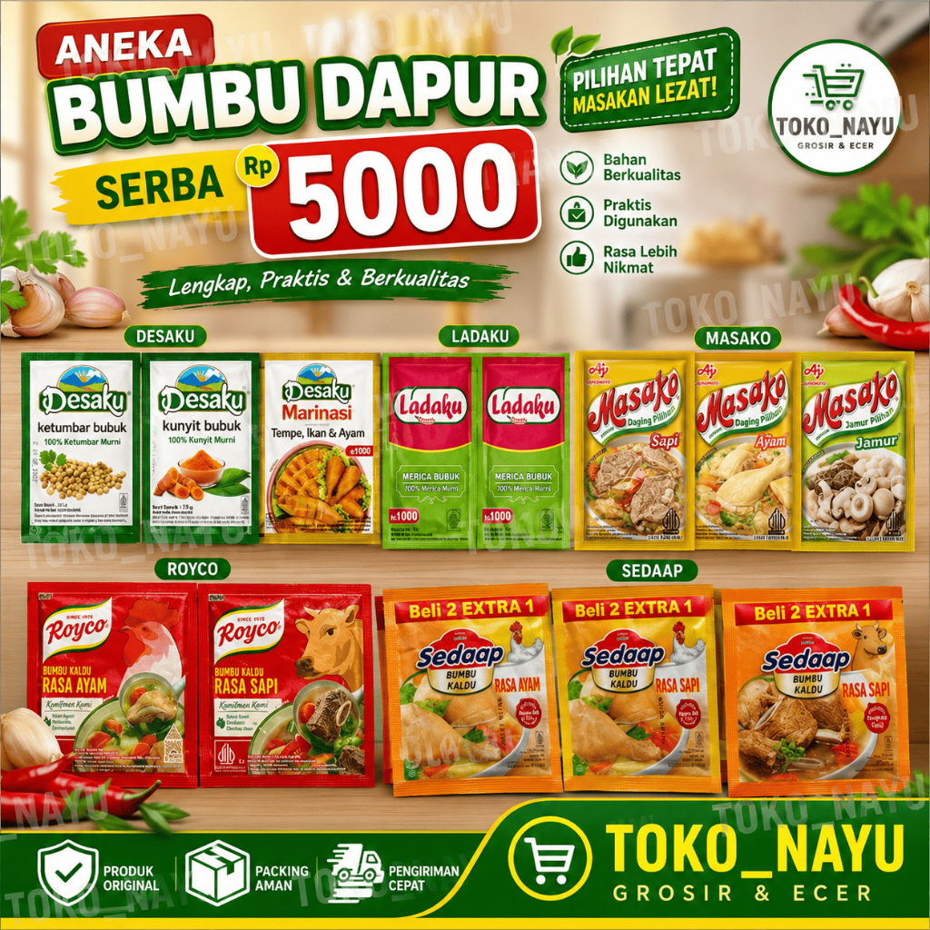 [5000] Bumbu dapur royco masako dan lainnya