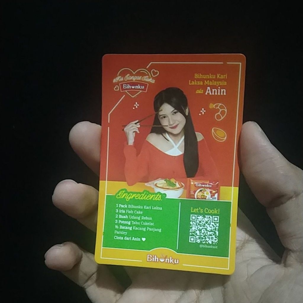 PHOTOCARD BIHUNKU X JKT48 ANIN