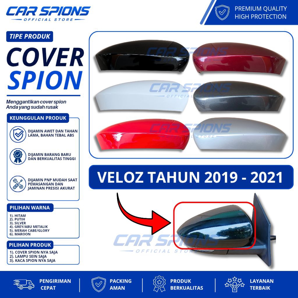 Mirror Cover Spion Veloz Avanza Veloz Tahun 2019 2020 2021 Original