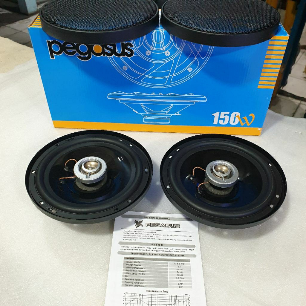 Speaker Coaxial 2 Way 6 in Speaker pintu Mobil 2 Way PEGASUS PG-1682 Audio Mobil