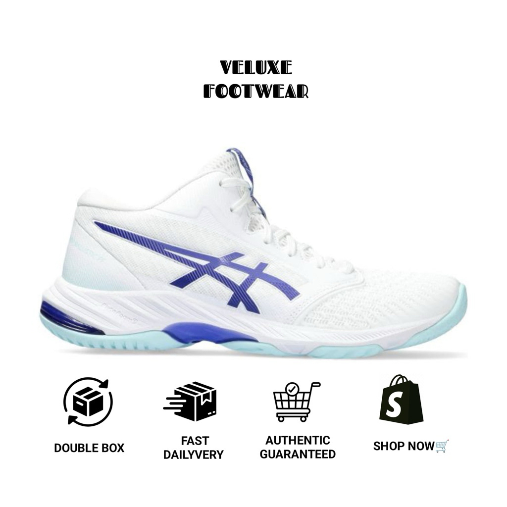 Asics Netburner Ballistic FF MT 3 White Volleyball Shoes