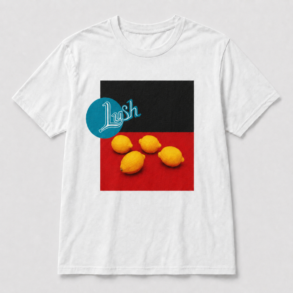 Kaos Lush Split White Full Cotton 24s Stitch Supply Printing Premium Kaos Band Shoegaze