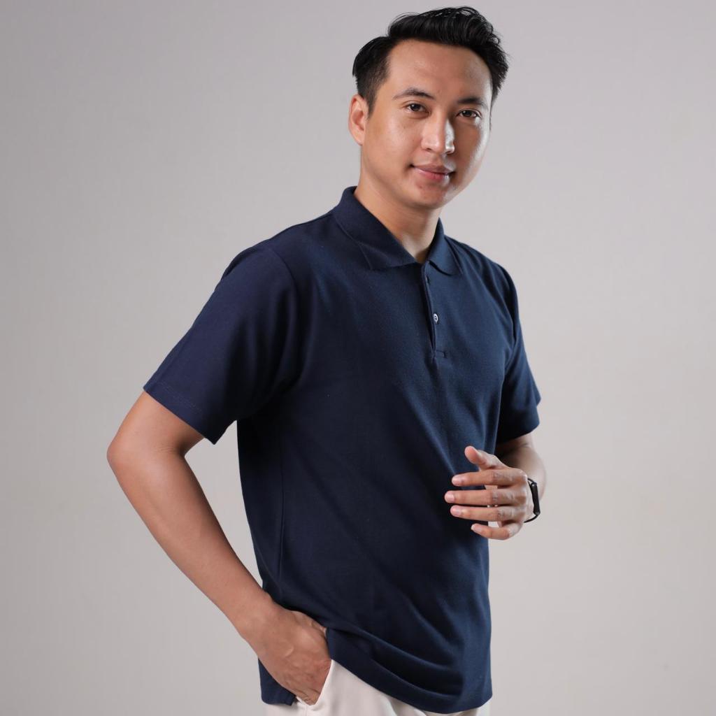 Falqlo Polo Shirt Pria CVC Pique 24S Navy