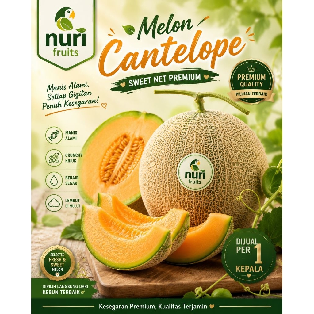buah melon cantaloupe|melon premium|buah melon|nuri fruits|buah segar|buah segar bandung|buah melon