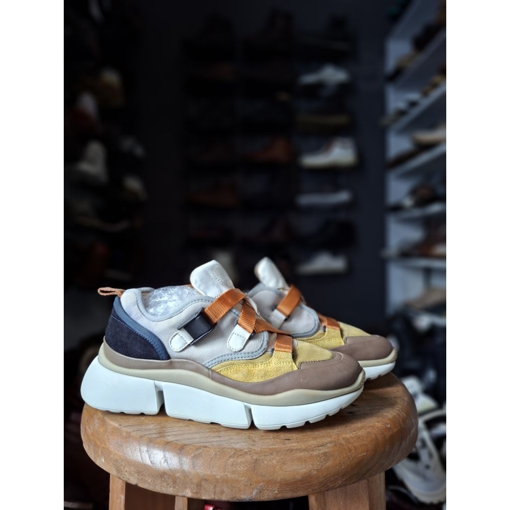 Sepatu sneakers luxury tenis padel CHLOE made in Italy size 38