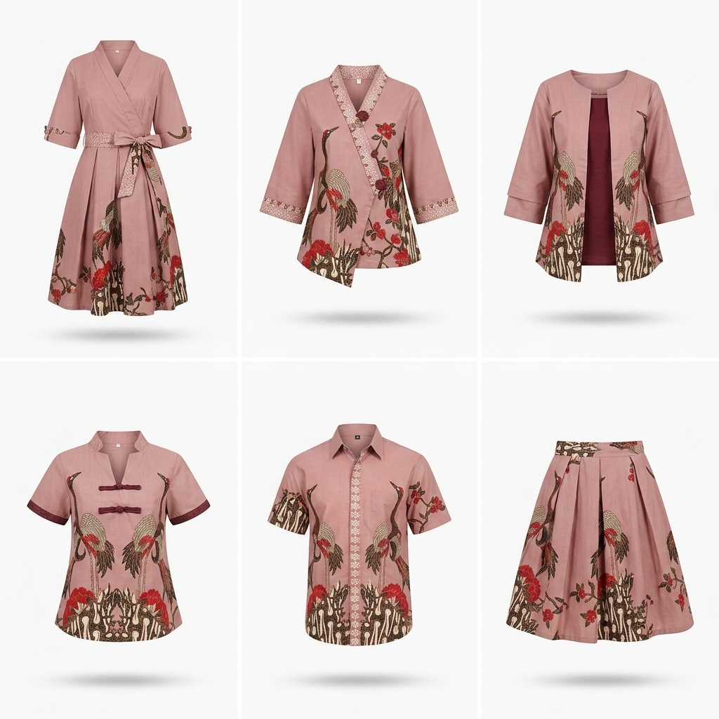 New Pakaian Wanita Batik Dress Pesta Couple Sarimbit Kemeja pria Batik Lengan Panjang Kondangan Lama