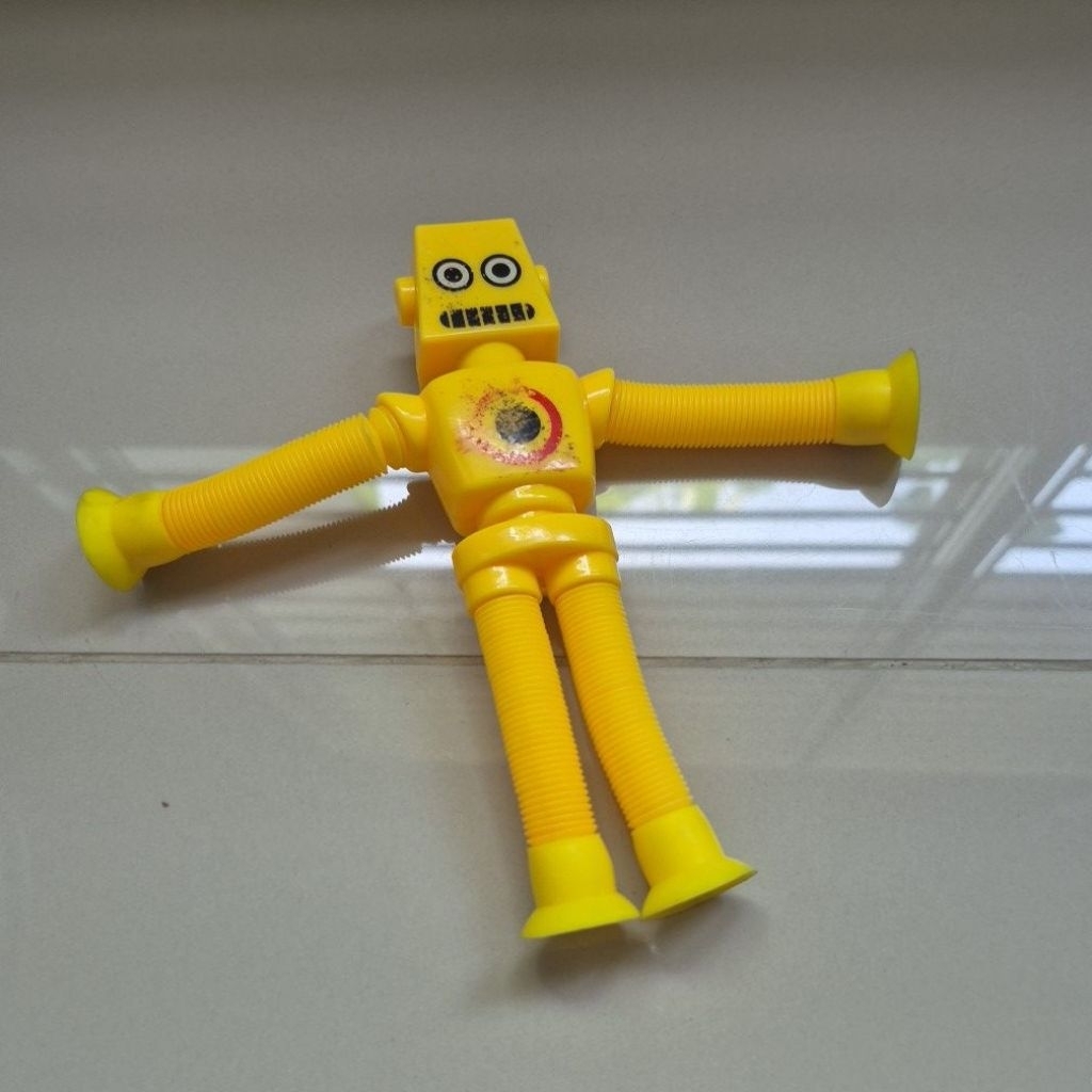 mainan robot lampu bisa ditarik