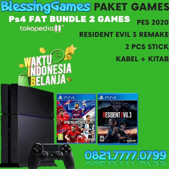 PS4 FAT BUNDLE 2 STICK 2 KASET