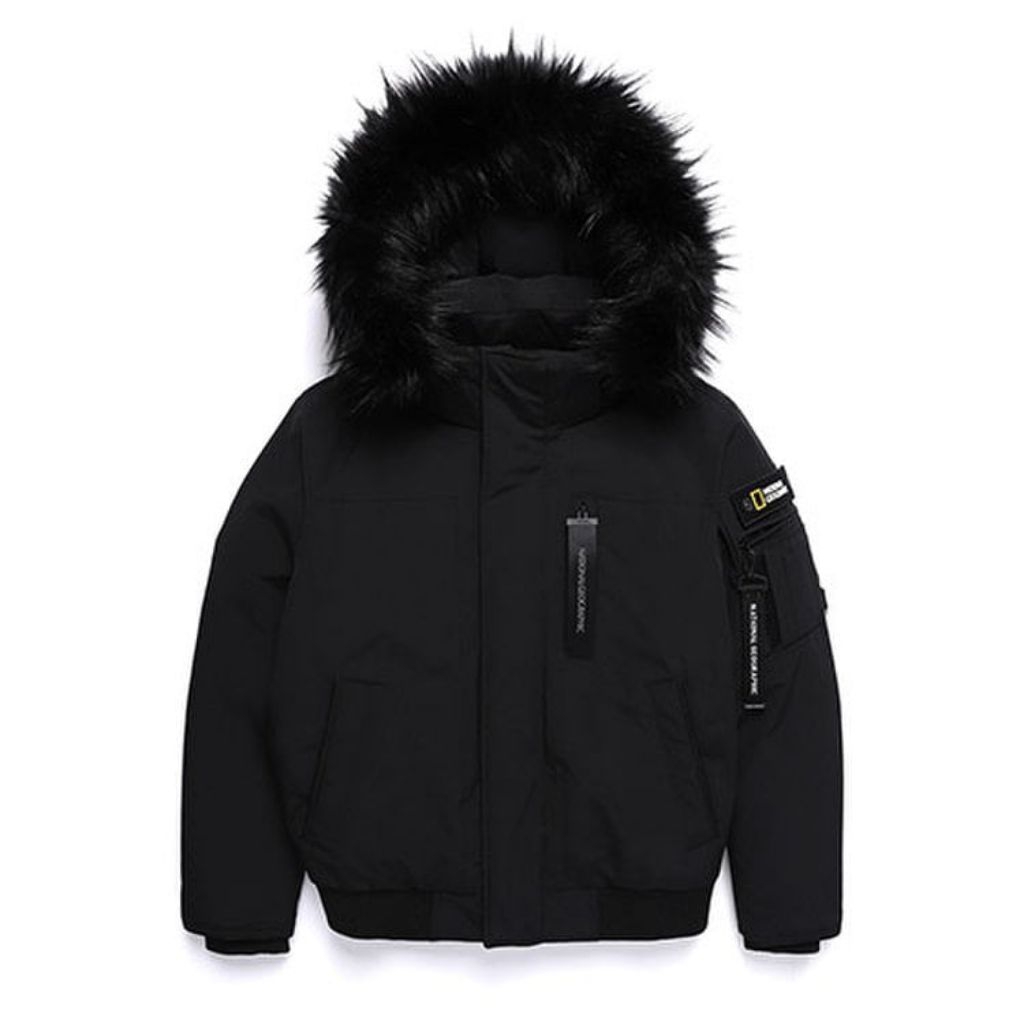 JAKET NATIONAL GEOGRAPHIC TARUGA FUR TRIM HOODIE DOWN JACKET – BLACK CARBON | PREMIUM ORIGINAL