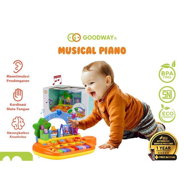 Mainan Piano Anak Goodway Musical Piano Edukasi Musik Lampu Suara