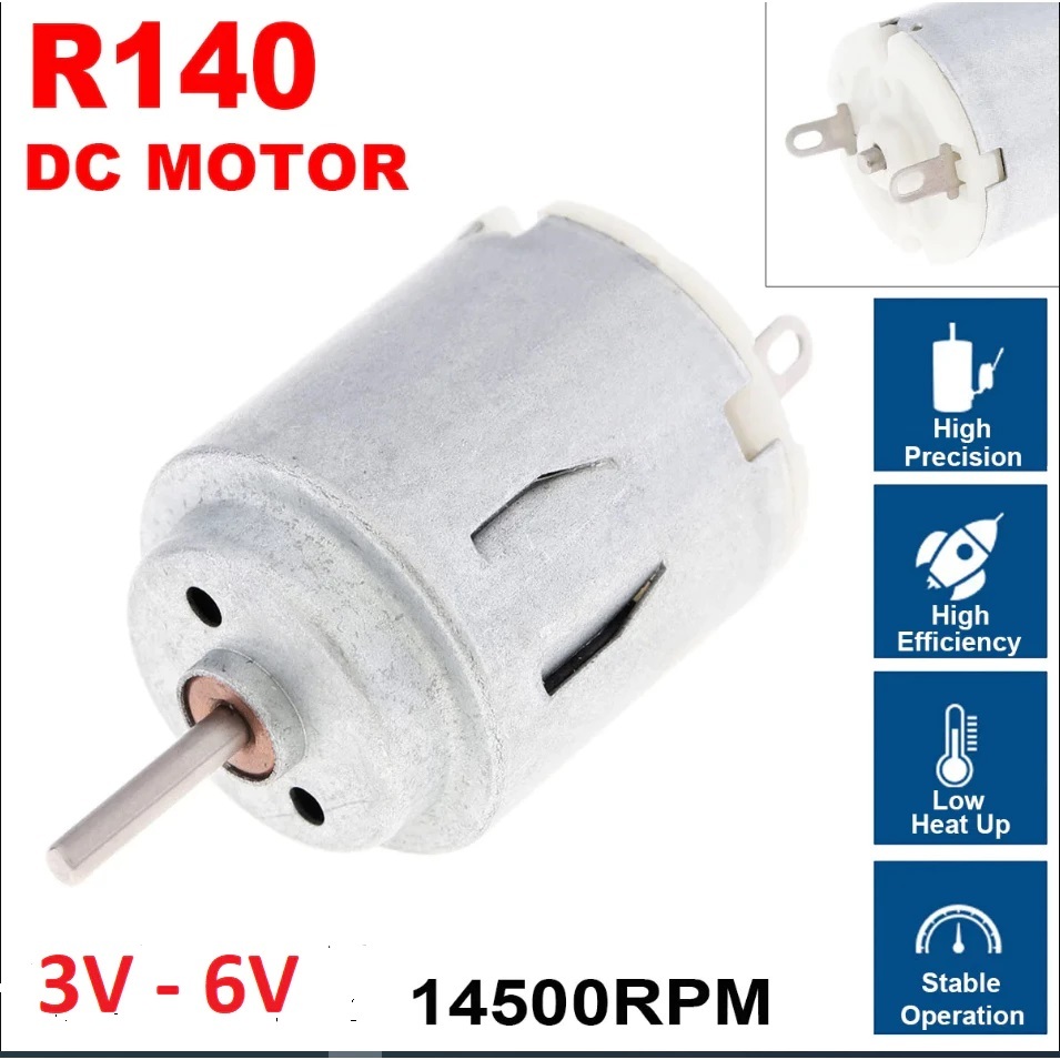 Motor DC Dinamo R140 - Tahan Lama, Desain Kompak, Cepat - R260
