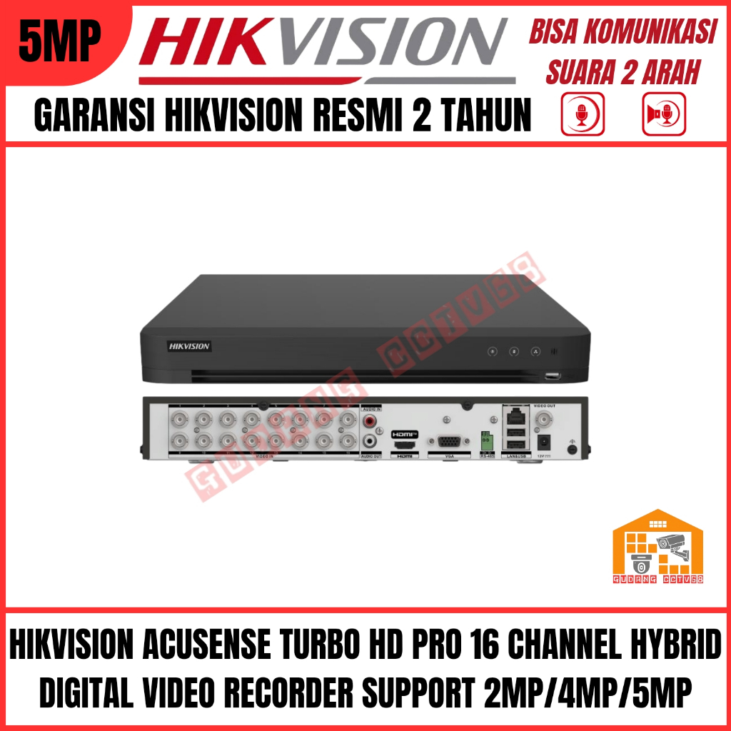 DVR 16 CHANNEL HIKVISION AUDIO SERIES SUPPORT KAMERA HIKVISION 1MP 2MP 3MP 4MP 5MP