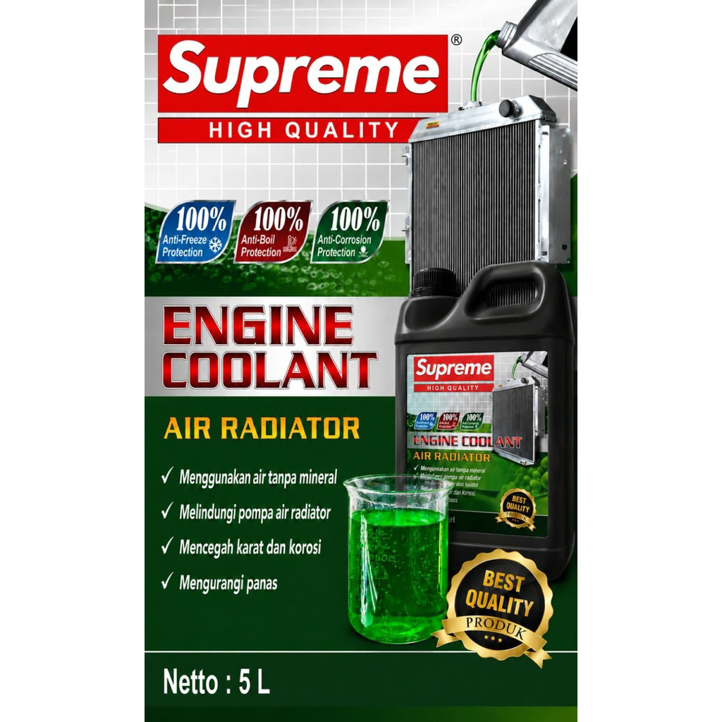 COOLANT SUPREME HQ 5L UNTUK MOBIL