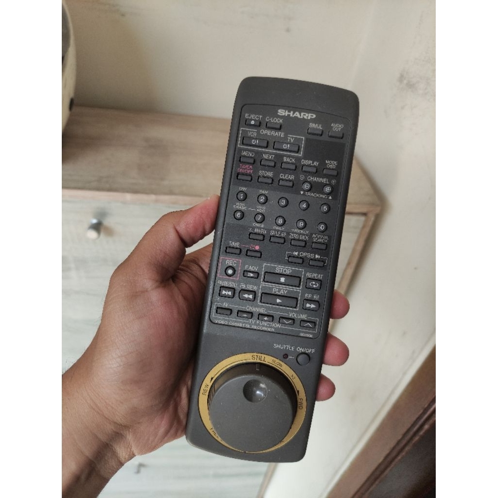 Remote Sharp video Cassette recorder (VCR) original