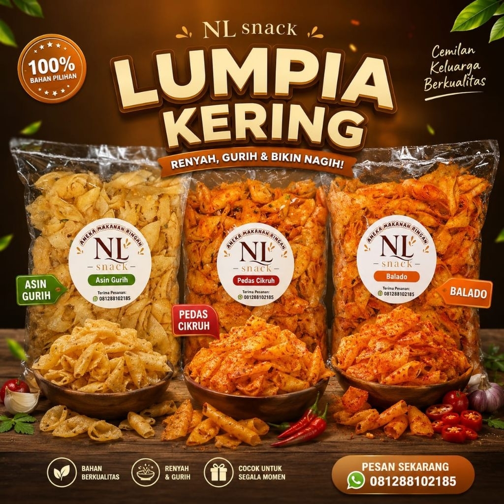 keripik lumpia/lumpia gulung/ lumpia kering