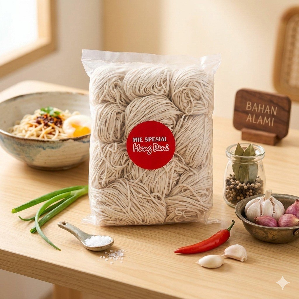Mie Basah Mentah Halal 500 gram cocok untuk Mie Ayam, Bakmie, Yamin, Gacoan Tanpa Bahan Pengawet