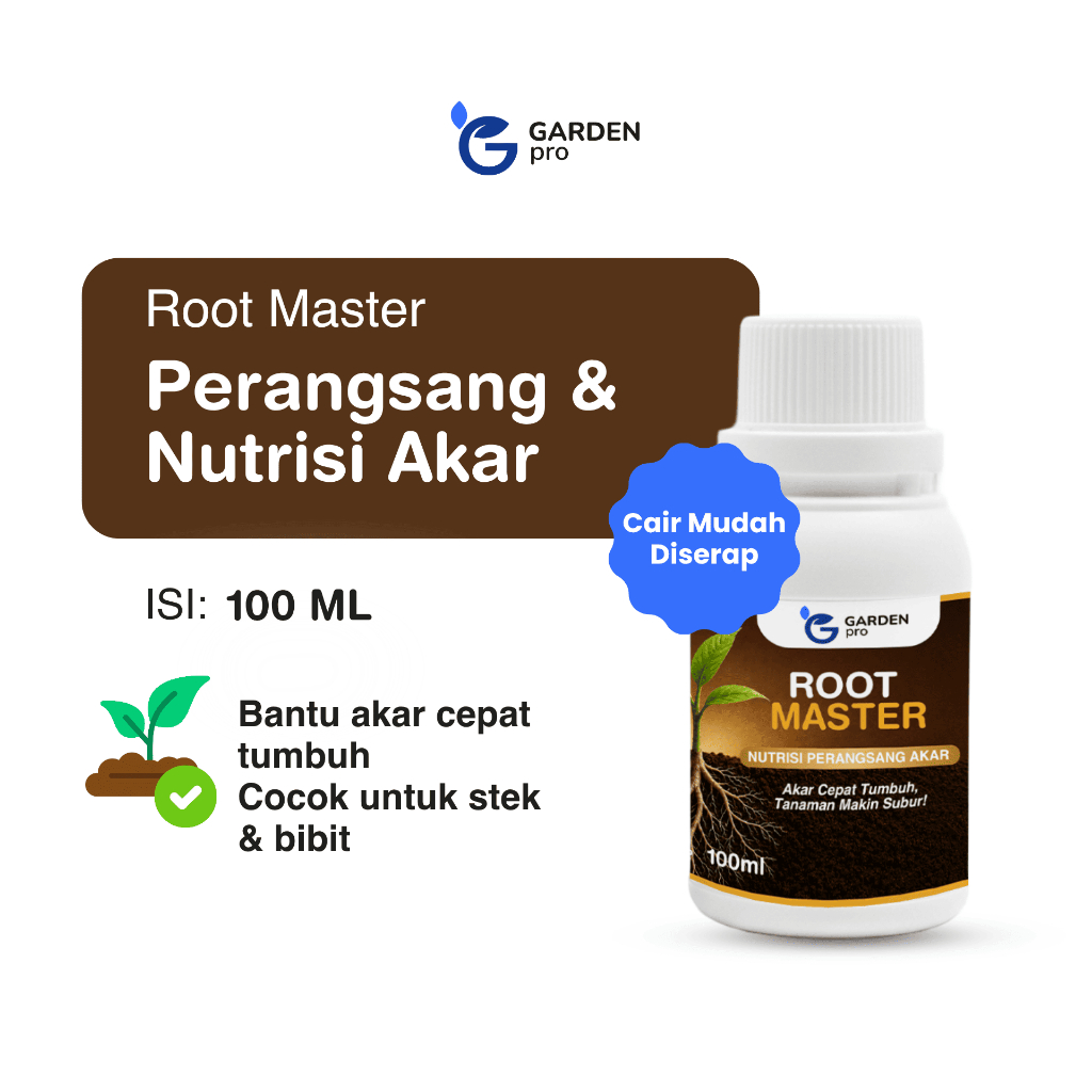 Perangsang Akar Tanaman, Pupuk Akar Root Master 100ml - GARDEN PRO