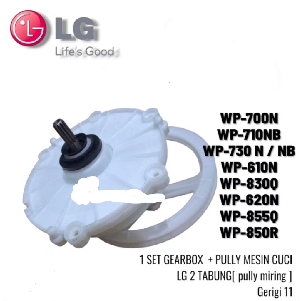LG GEARBOX MESIN CUCI LG WP 610/700 N PULLY MIRING