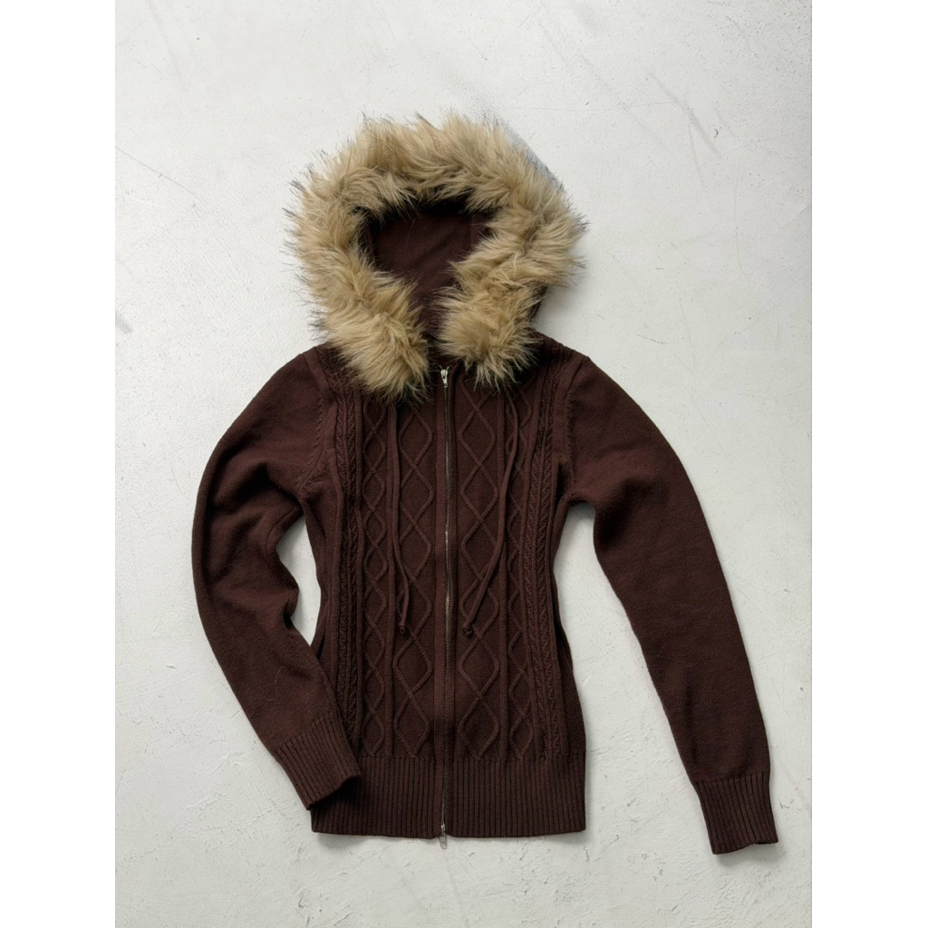 y2k fur jacket jaket bulu y2k vintage