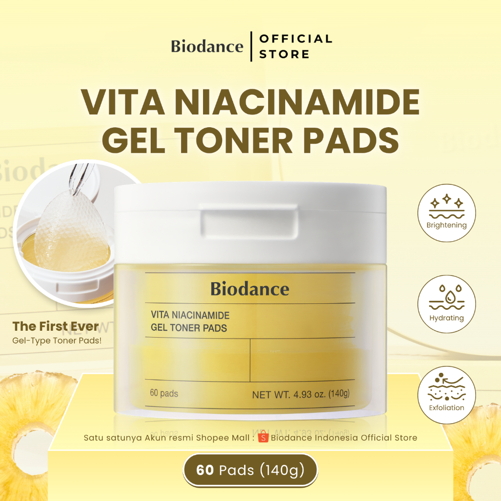 BIODANCE - Vita Niacinamide Gel Toner Pads [ 60 Pads ]