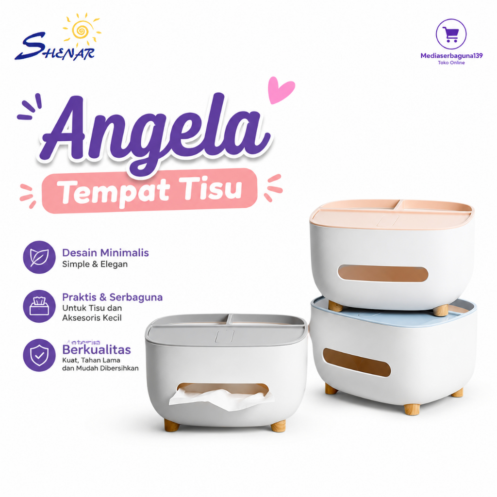Tempat Tisu Kotak Organizer Meja Tempat Tissue Unik Tempat Tisu Estetik Ruang Tamu