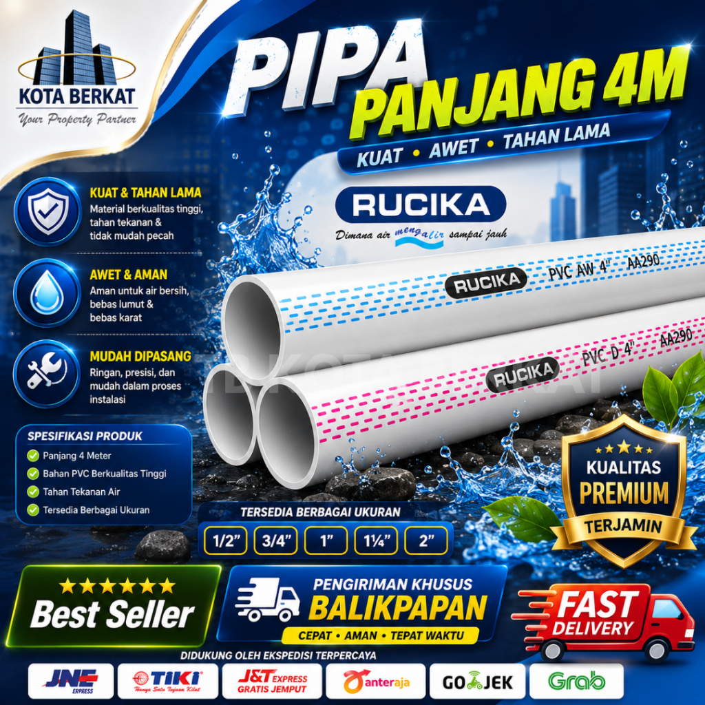 PIPA AIR PVC RUCIKA BESAR WAVIN AW/ PIPA PARALON RUCIKA AW