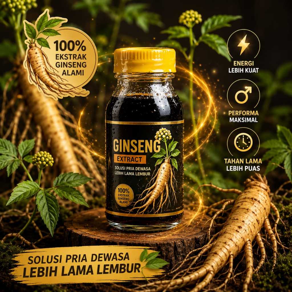 Minyak Ekstrak Ginseng oba kuat tahan lama 24 jam Alami Herbal Pria Dewasa Perawatan Tradisional