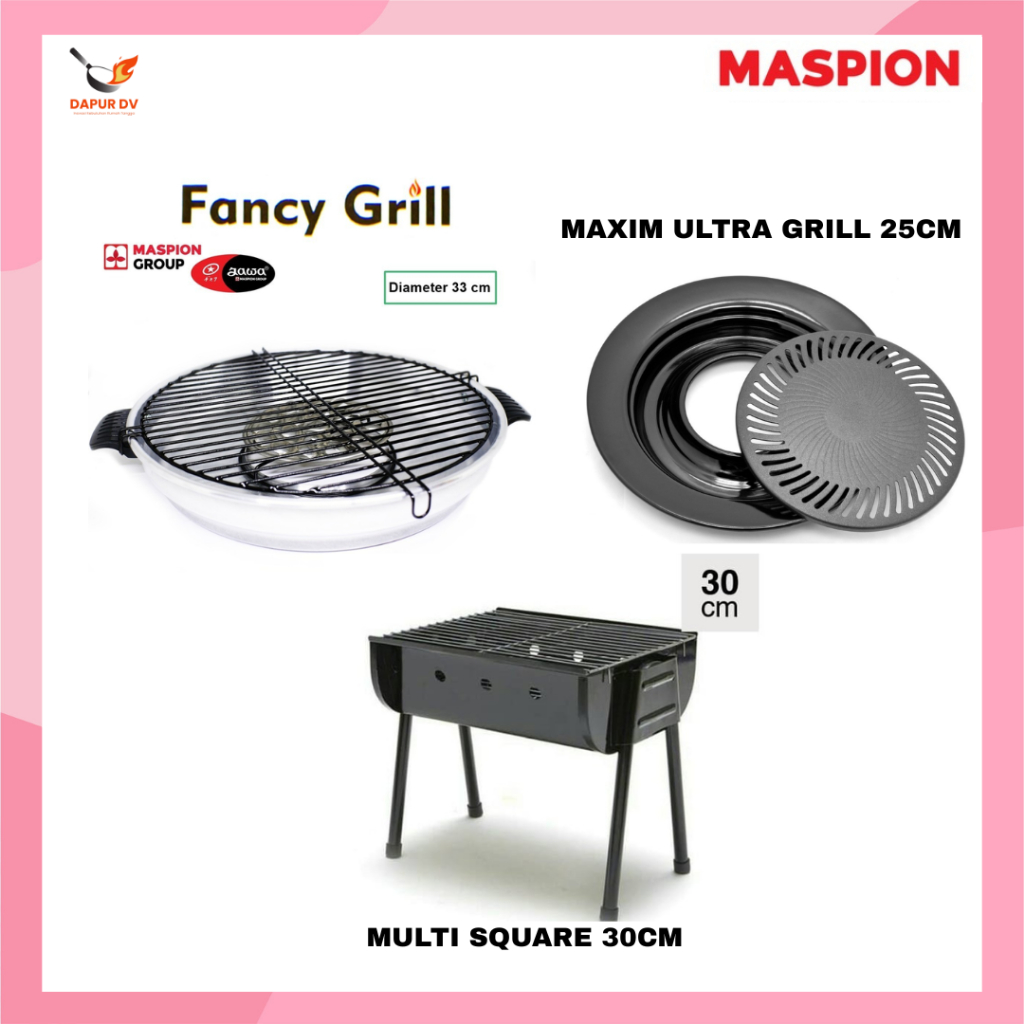 Maspion Panggangan Fancy Grill Multi Square Alat Pemanggang Putar Bakaran Sate Daging - DV