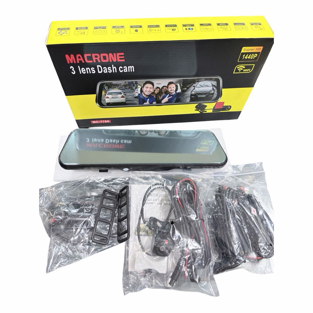 TV spion DVR rekam 3 Kamera dashcam mobil