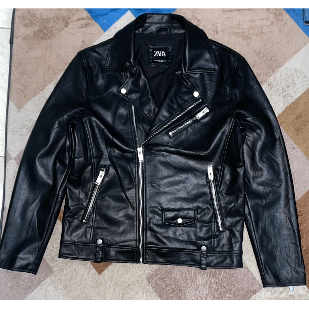 Ramones Faux Leather Jacket ZARA