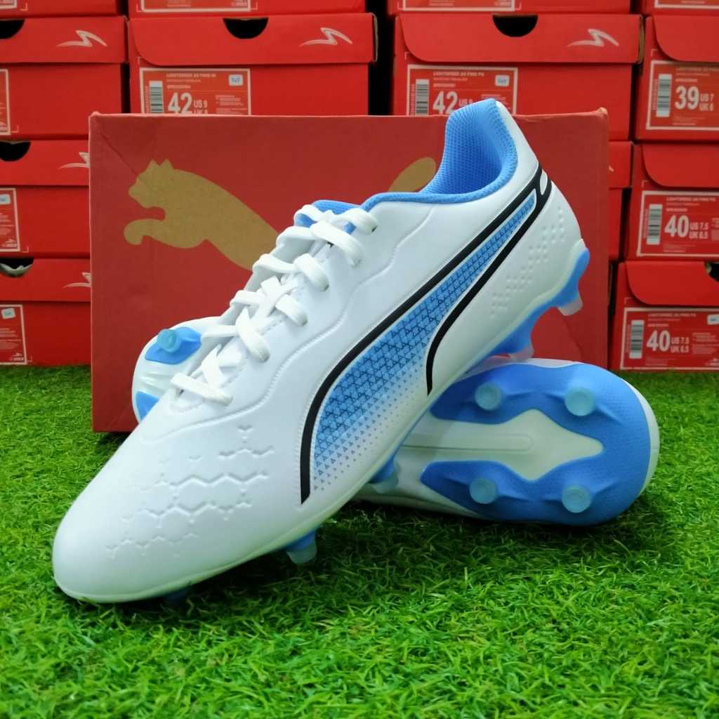 Sepatu Sepak Bola Puma Putih Biru - Puma King Match FG