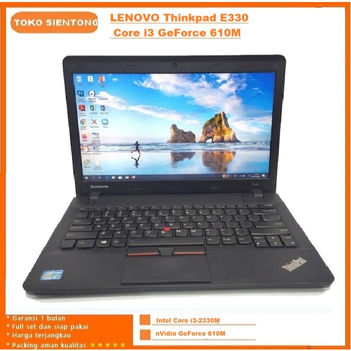 Lenovo Thinkpad E330 Core i3-330M VGA GeForce 610M Ram 8GB / SSD 256GB | 13.3" HD