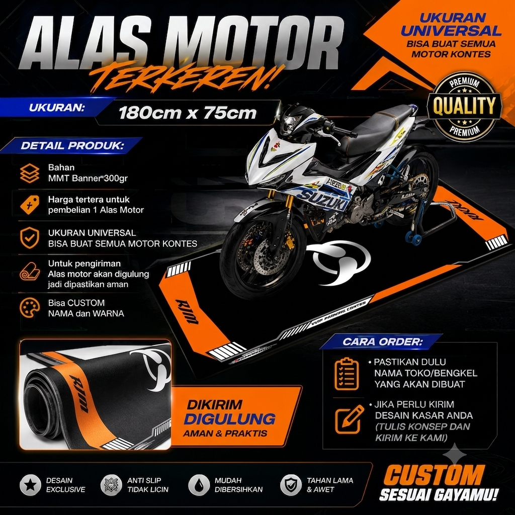 BANNER KARPET ALAS MOTOR KONTES CUSTOM