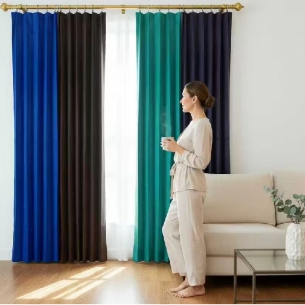 Gorden Jendela Hordeng Pintu Kamar Korden Plisket Polos Motif Wajik Free Kawat S
