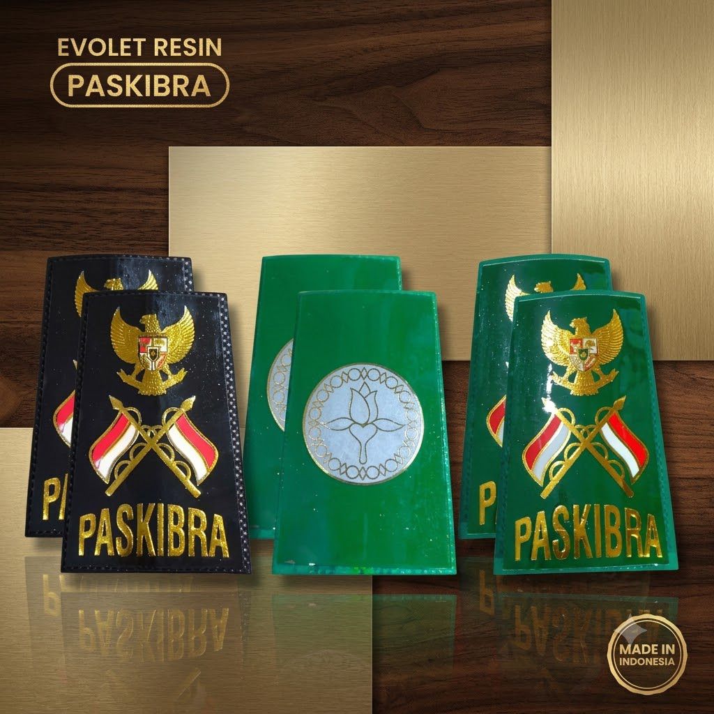 EVOLET PASKIBRA - PANGKAT PASKIBRA - TANDA PUNDAK PASKIBRA - EVOLET GARUDA HIJAU - EVOLET HITAM GARU