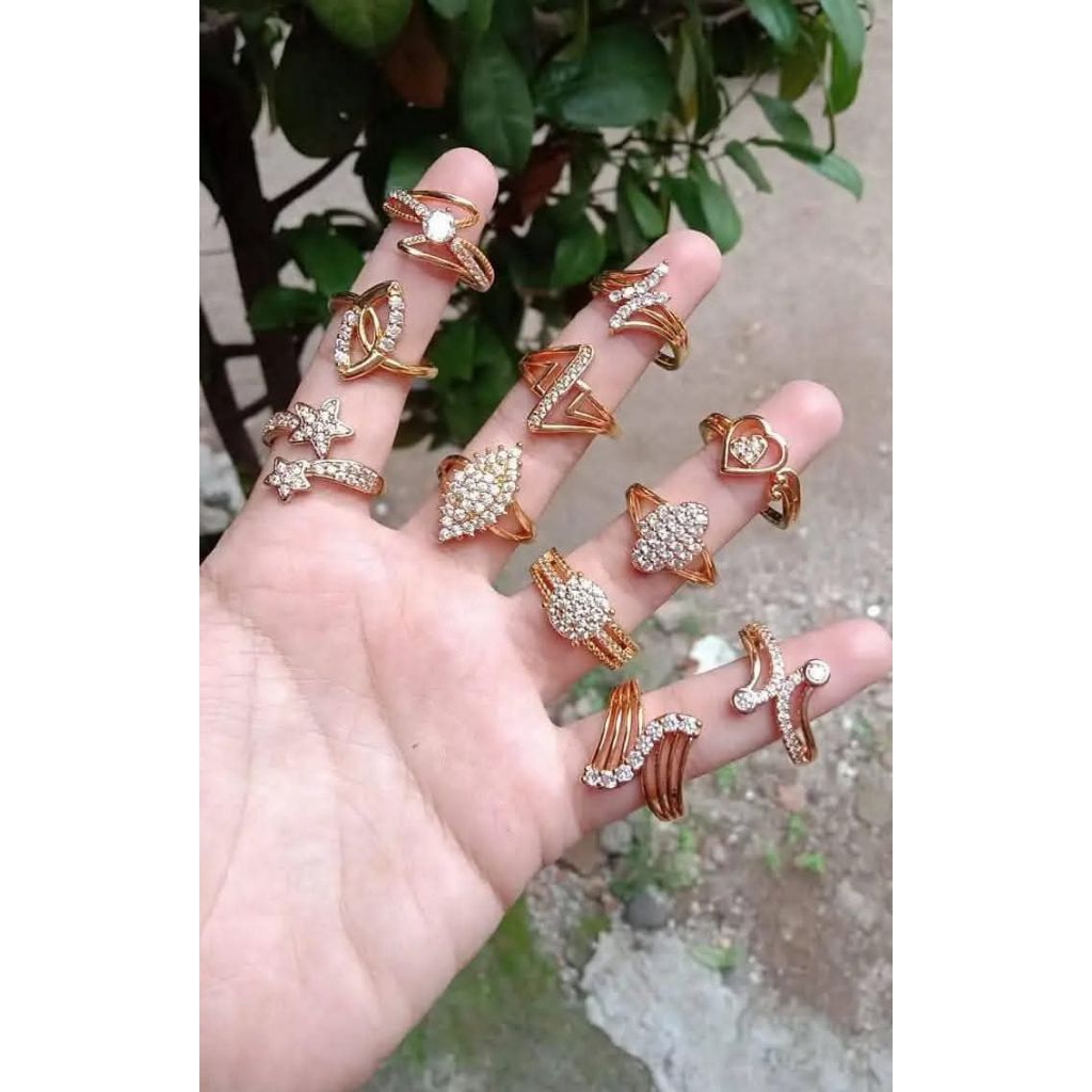 Cincin wanita dewasa lapis emas 3gram