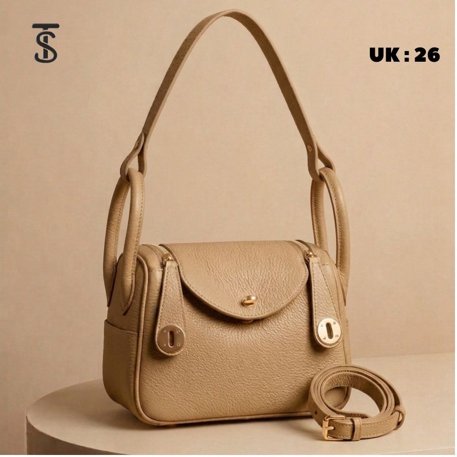 Tas Herm3s Lindy 26 Krem Premium | Tas Selempang Wanita