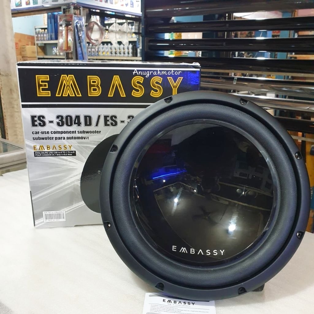 Subwoofer embassy 309D Doubel coil SUPER BADAK Embassy 12"