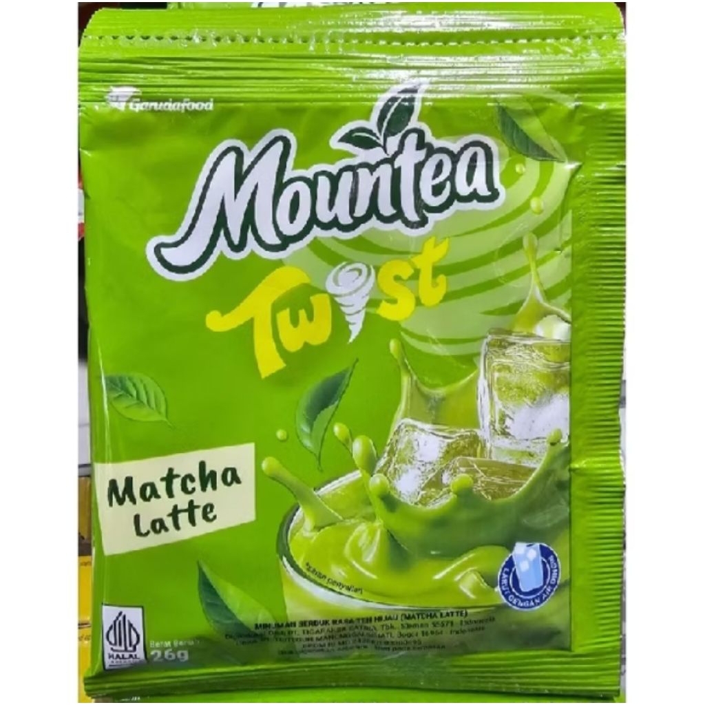 Mountea Twist Minuman Serbuk Rasa Matcha Latte- 1pc