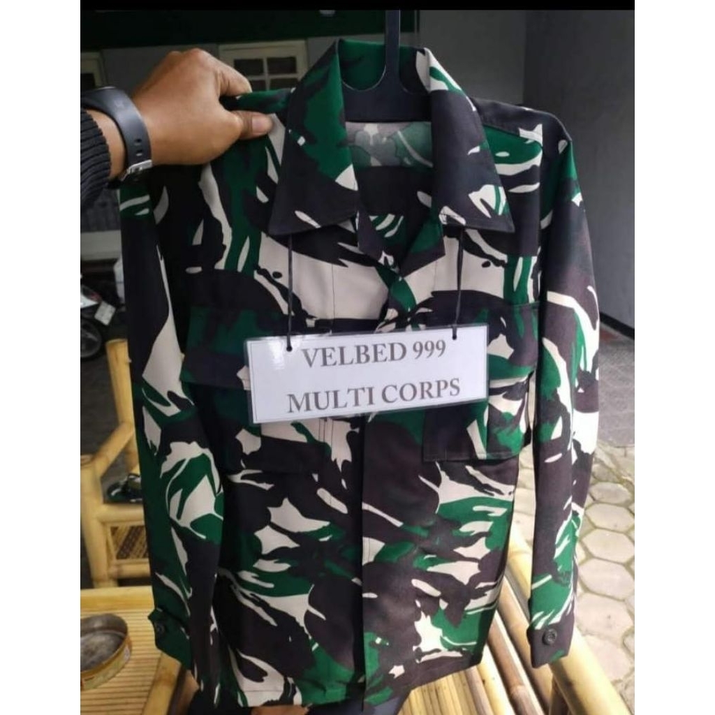 (BEST SELLER) BAJU PDL TNI  VELBET 999 ORIGINAL SUPER PREMIUM WARNA GELAP