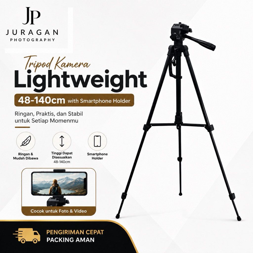 JP Tripod 3520 / SB-3520 Tripod Camera / Camcorder Original /Tripod Murah