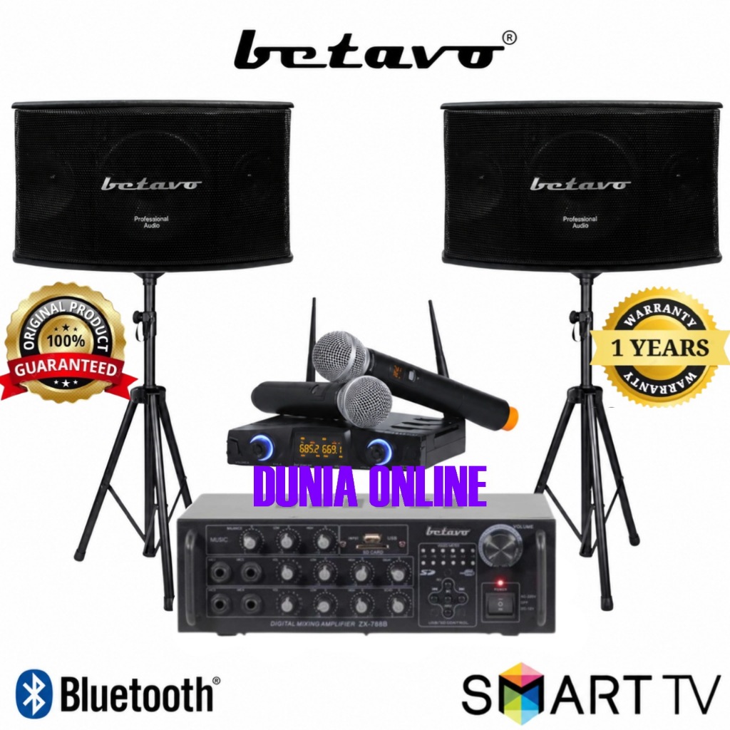 Paket Karaoke Betavo 12 Inch Sound System Fullset Merk Betavo