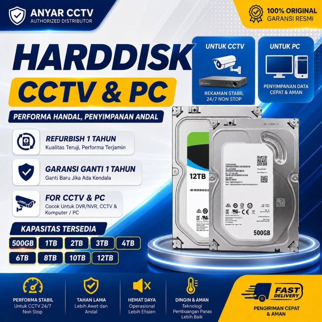 HARDDISK HDD 500GB / 1TB / 2TB Garansi 1thn Rusak Ganti Baru
