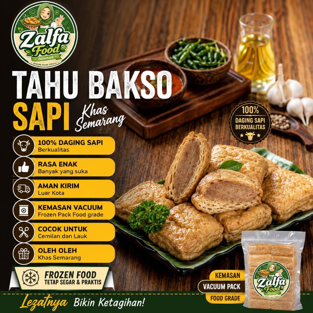 Tahu Bakso Baxo Sapi Semarang ASLI Premium Besar Oleh-oleh Ungaran Semarang Tahu Bakso vacum
