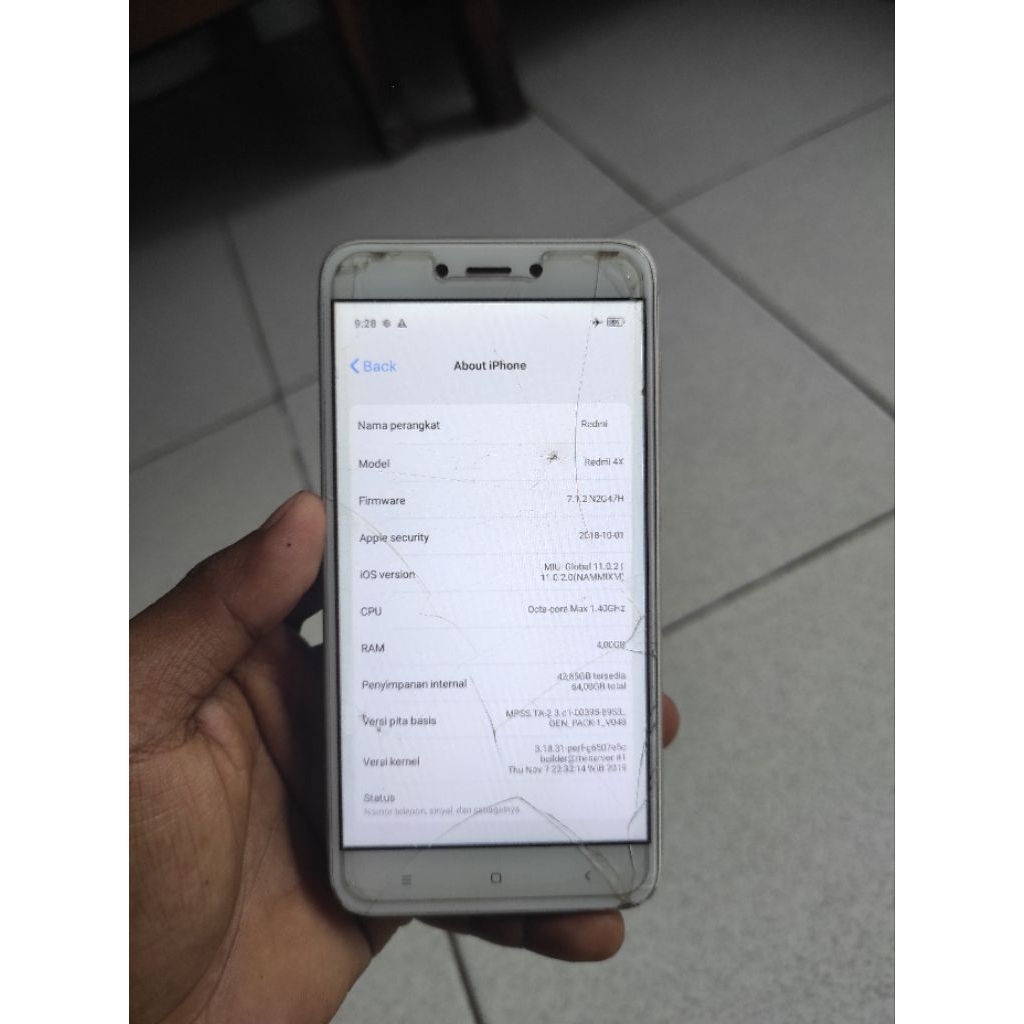 Xiaomi Redmi 4x Second Ram 4/64