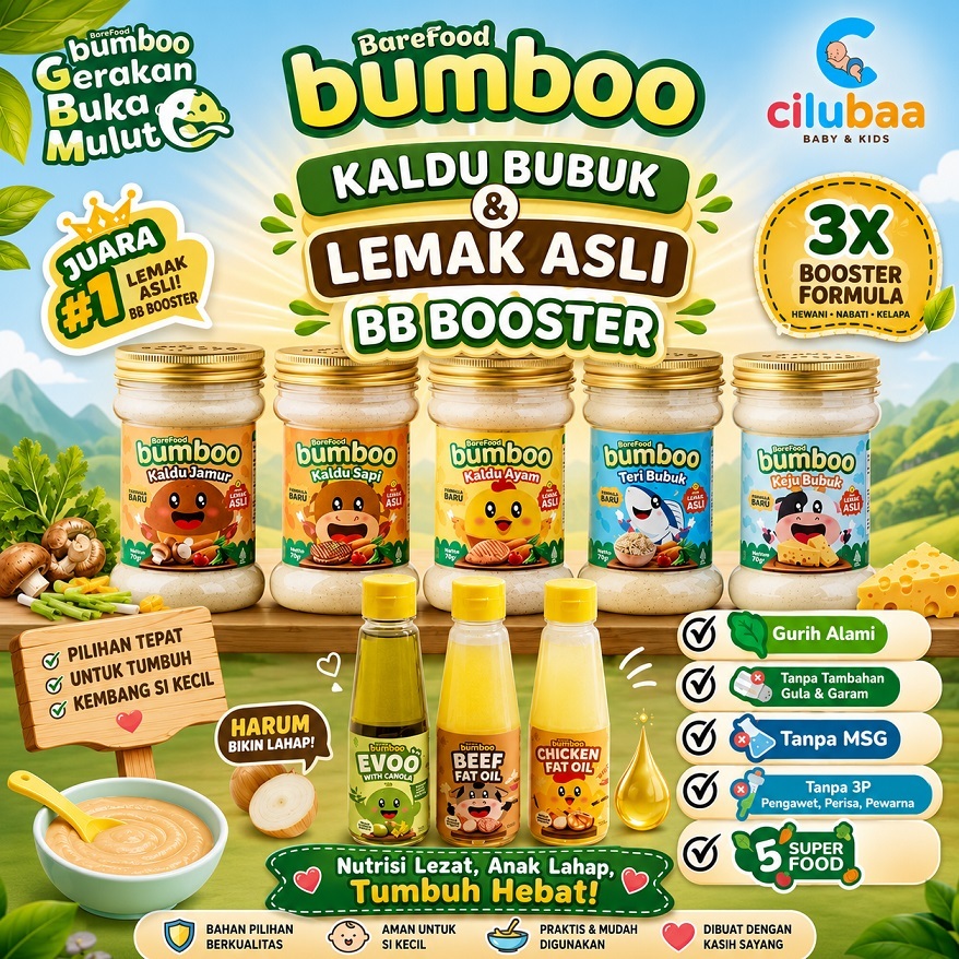 BUMBOO Kaldu Anak MPASI - No MSG Kaldu BB Booster Penambah Berat Badan Anti GTM Bubur Bayi