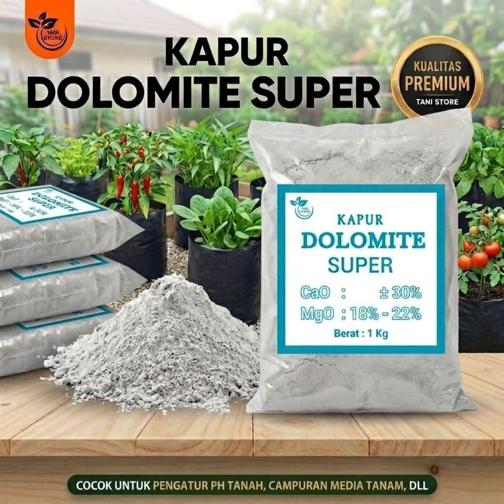 1 kg KAPUR DOLOMIT_kapur pertanian_penetral kolam ikan