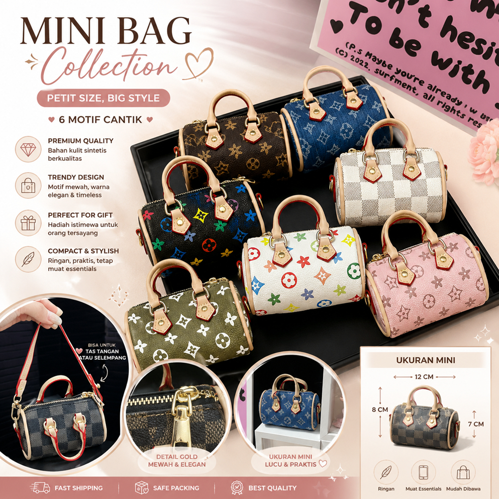 Gantungan Kunci Mini Bag LV Mini LV Bag Charm Mini Branded Gantungan Tas Mini Branded Gantungan Kunc