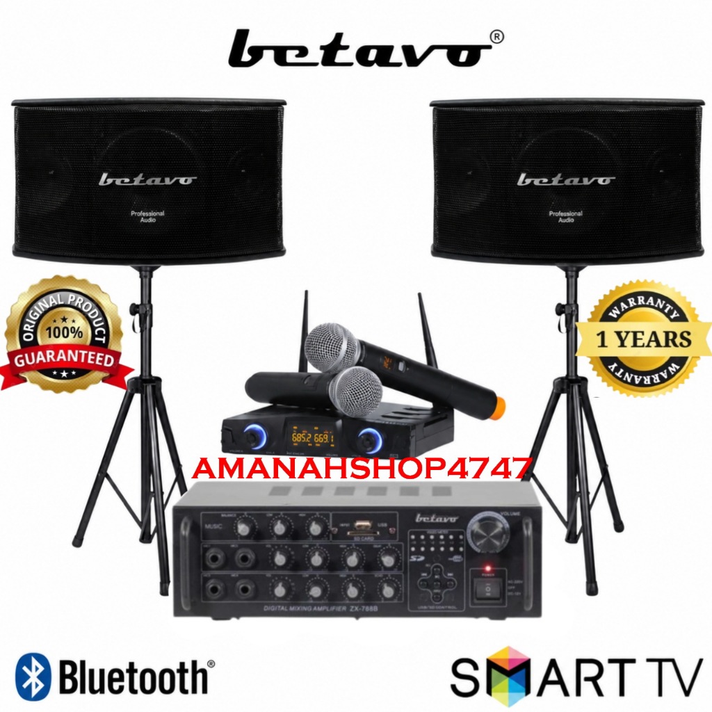 Paket Karaoke Betavo 12 Inch Sound System Fullset Merk Betavo