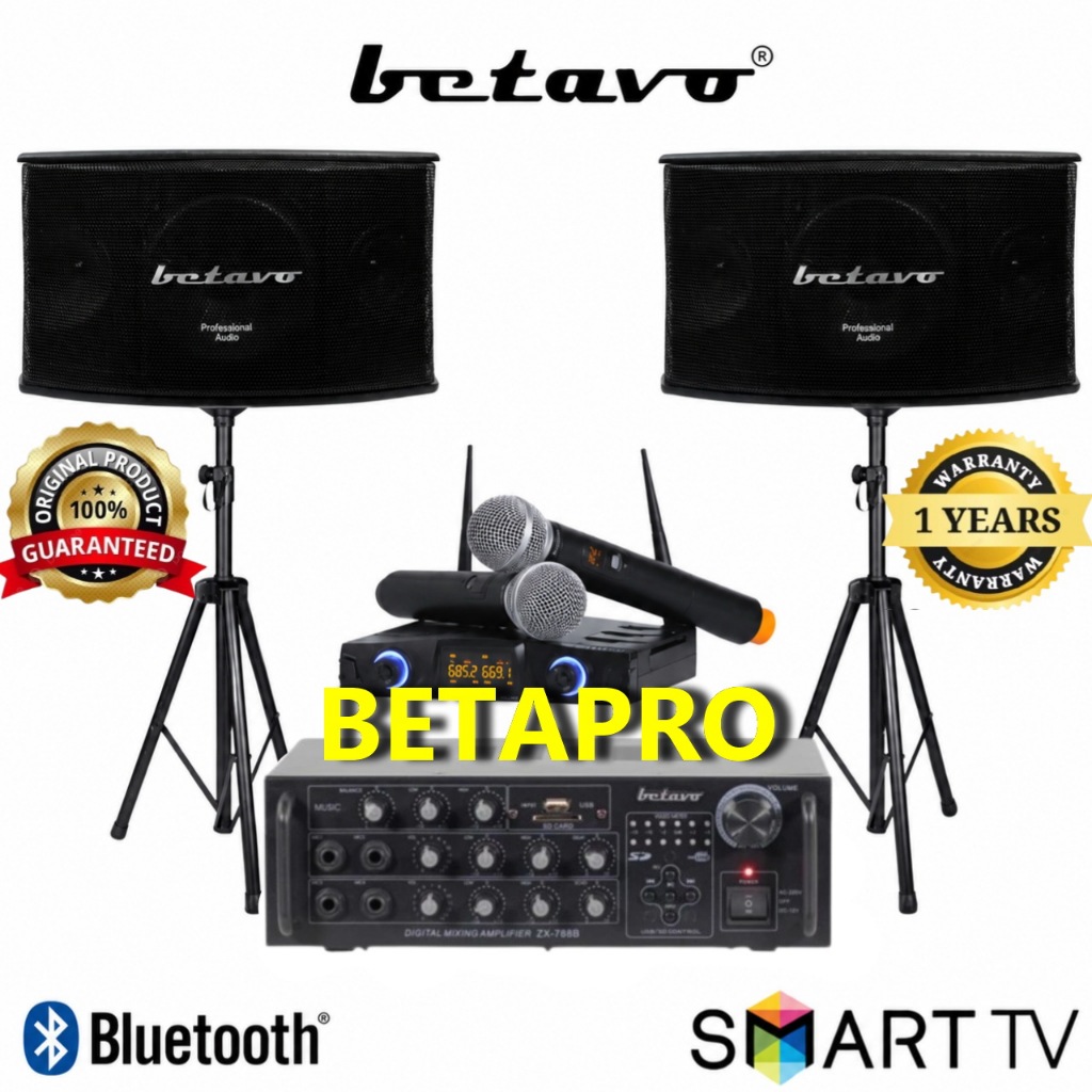 Paket Karaoke Betavo 12 Inch Sound System Fullset Merk Betavo